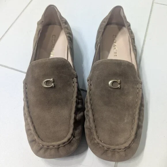 NWOT Coach Ronnie Loafer in “Coconut” Brown Suede Size 9 - Picture 5 of 5